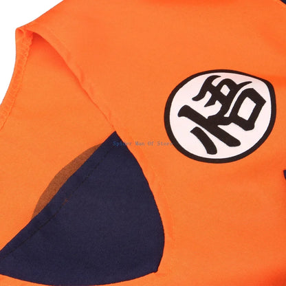 Saiyan Warrior Anime Cosplay Costume - Kids & Adult Halloween Costume with Tail & Wig