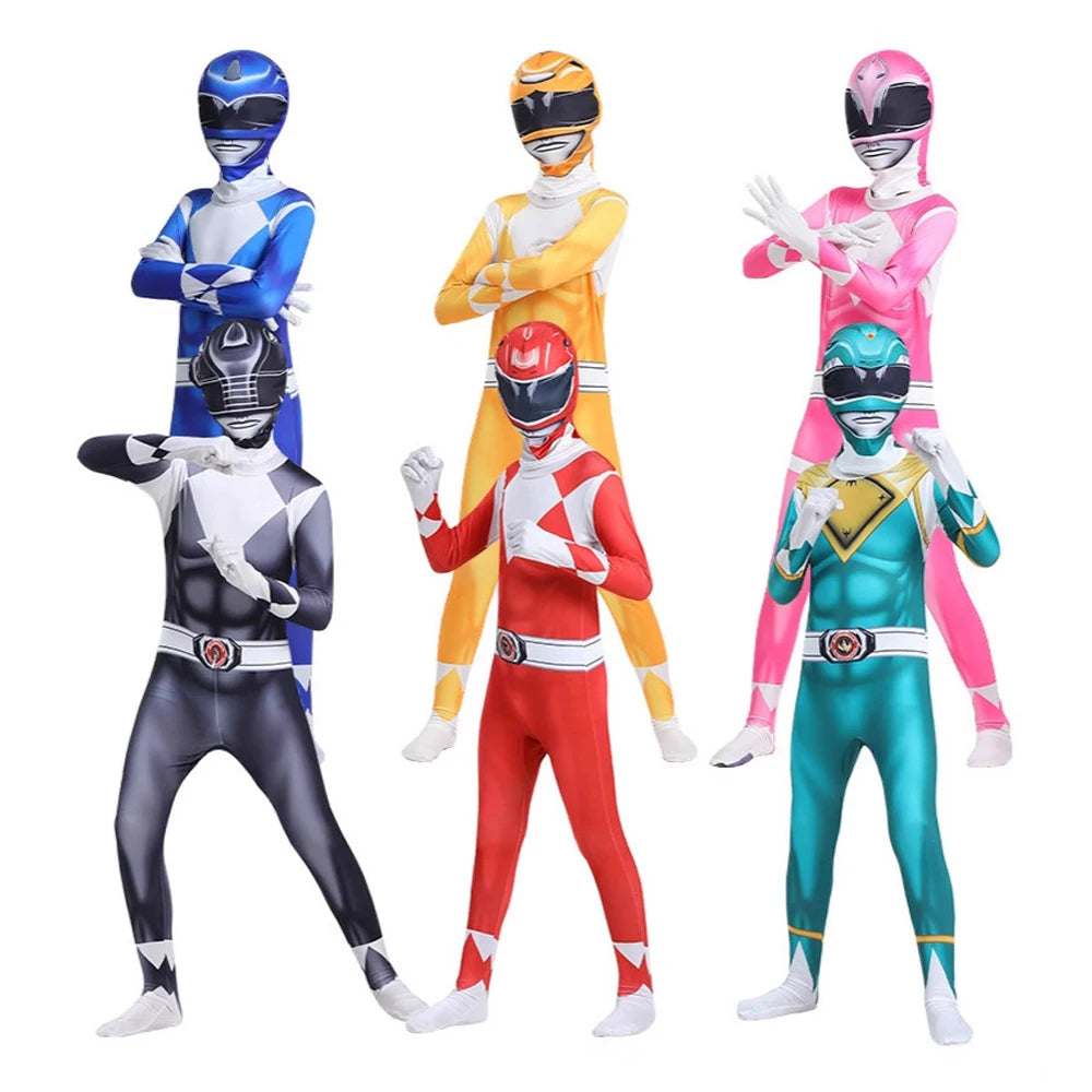 Samurai Warrior Ranger Superhero Cosplay Jumpsuit