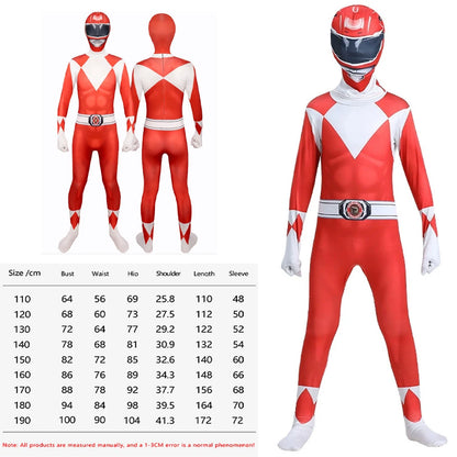 Samurai Warrior Ranger Superhero Cosplay Jumpsuit