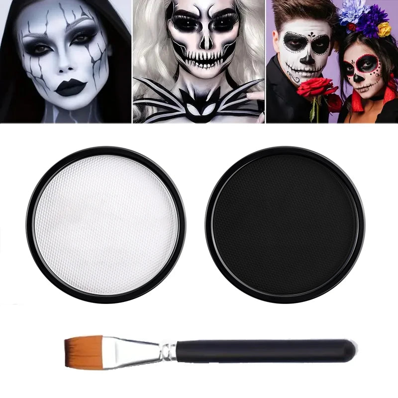 Halloween Face & Body Paint Palette — Washable Water-Activated Makeup, 30g