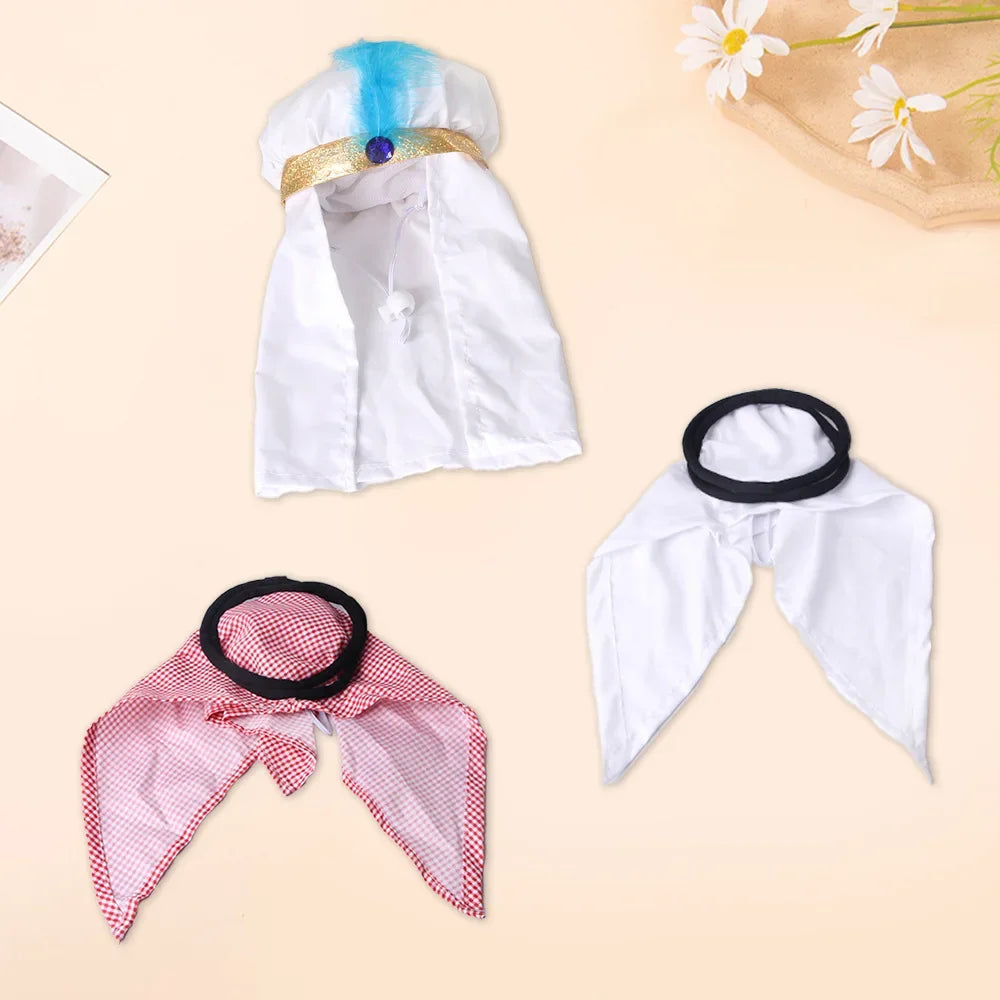 Cat head scarf costume hat for cats and small dogs