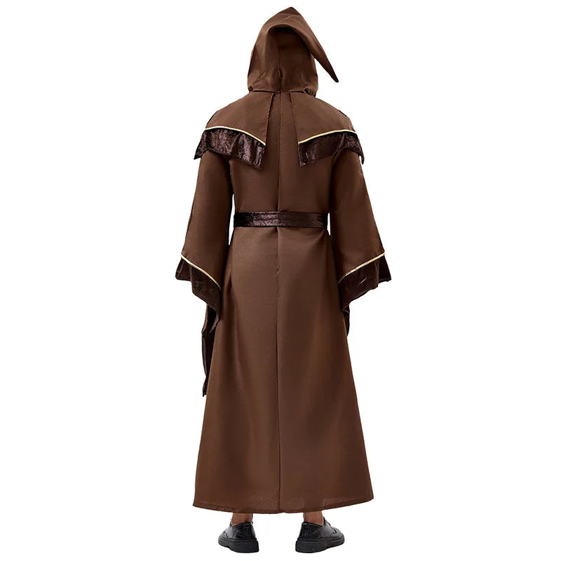 Vampire Wizard Robe Costume for Men - Halloween Sorcerer Outfit
