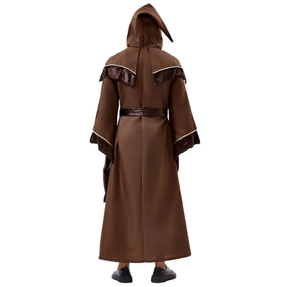 Vampire Wizard Robe Costume for Men - Halloween Sorcerer Outfit