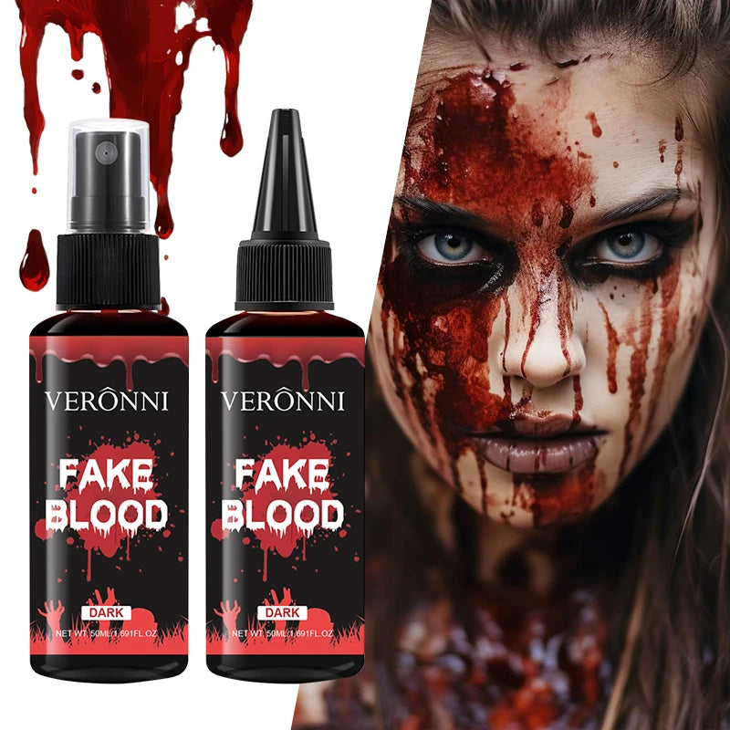 Realistic Fake Blood Gel — Halloween SFX Makeup for Wounds & Scars, 50ml