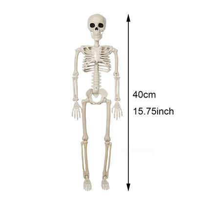 Posable Plastic Halloween Skeleton – 40cm Horror Decoration