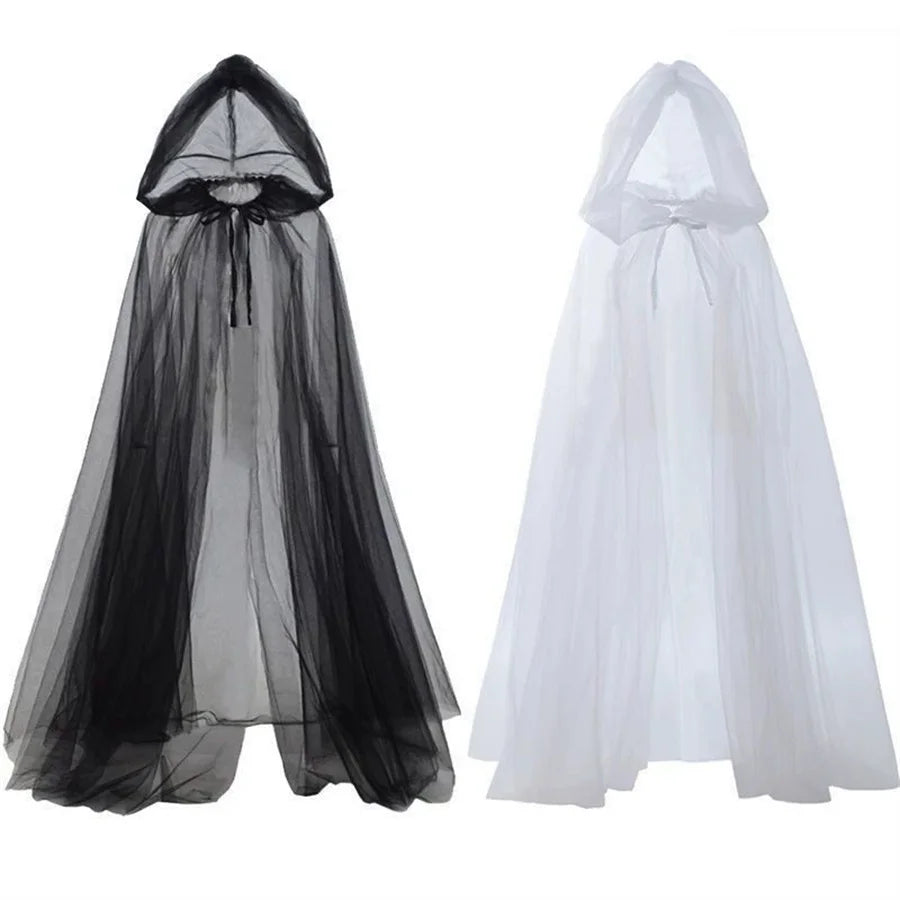 Hooded Ghost Cloak Costume – Death God Witch Cosplay Dress