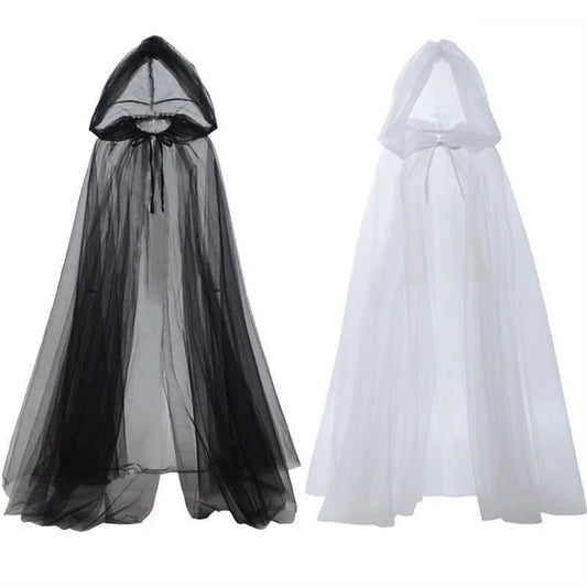 Hooded Ghost Cloak Costume – Death God Witch Cosplay Dress