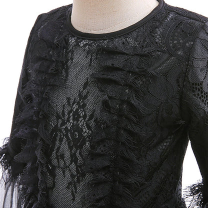 Evil Witch Costume for Girls – Black Tulle Fantasy Dress