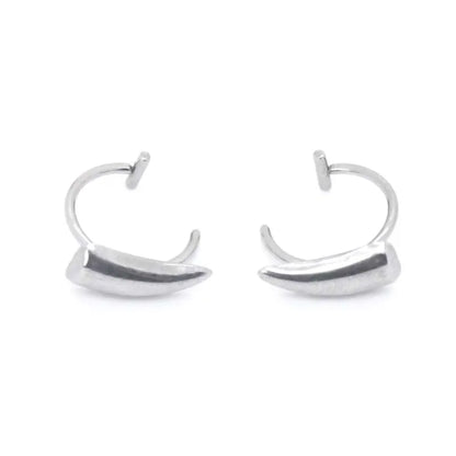 Gothic Sharp Teeth Lip Clip — Stainless Steel Non-Piercing Fake Lip Ring for Halloween