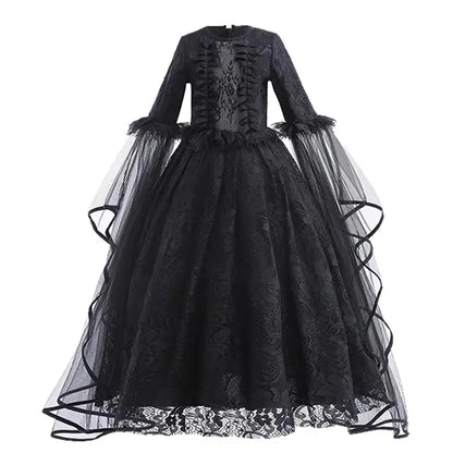 Evil Witch Costume for Girls – Black Tulle Fantasy Dress