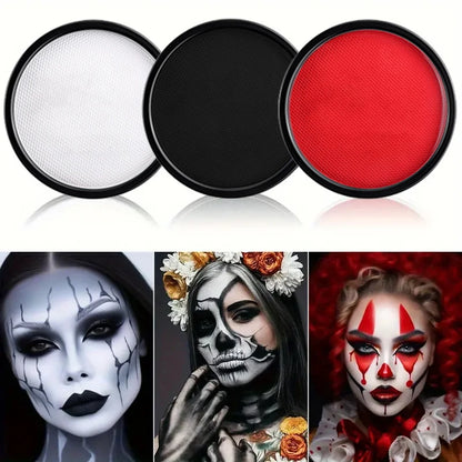 Halloween Face & Body Paint Palette — Washable Water-Activated Makeup, 30g