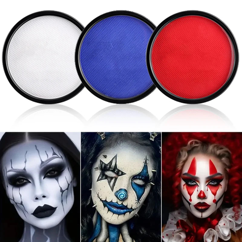 Halloween Face & Body Paint Palette — Washable Water-Activated Makeup, 30g