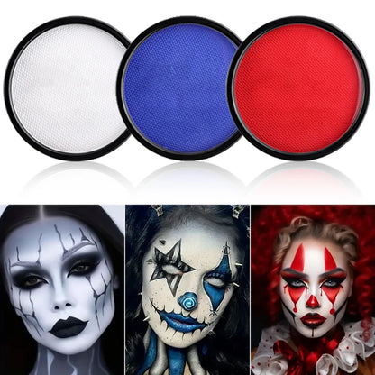 Halloween Face & Body Paint Palette — Washable Water-Activated Makeup, 30g