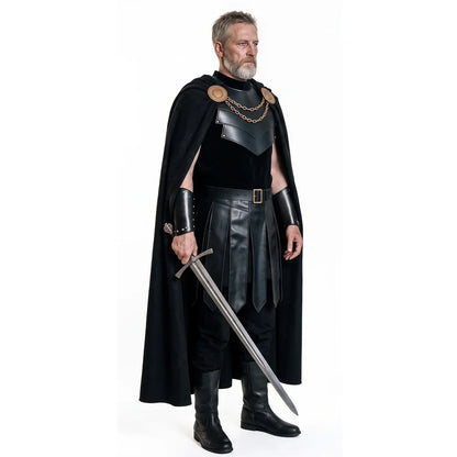 Ancient Warrior King Cosplay Costume – Medieval Knight Cape & Armor