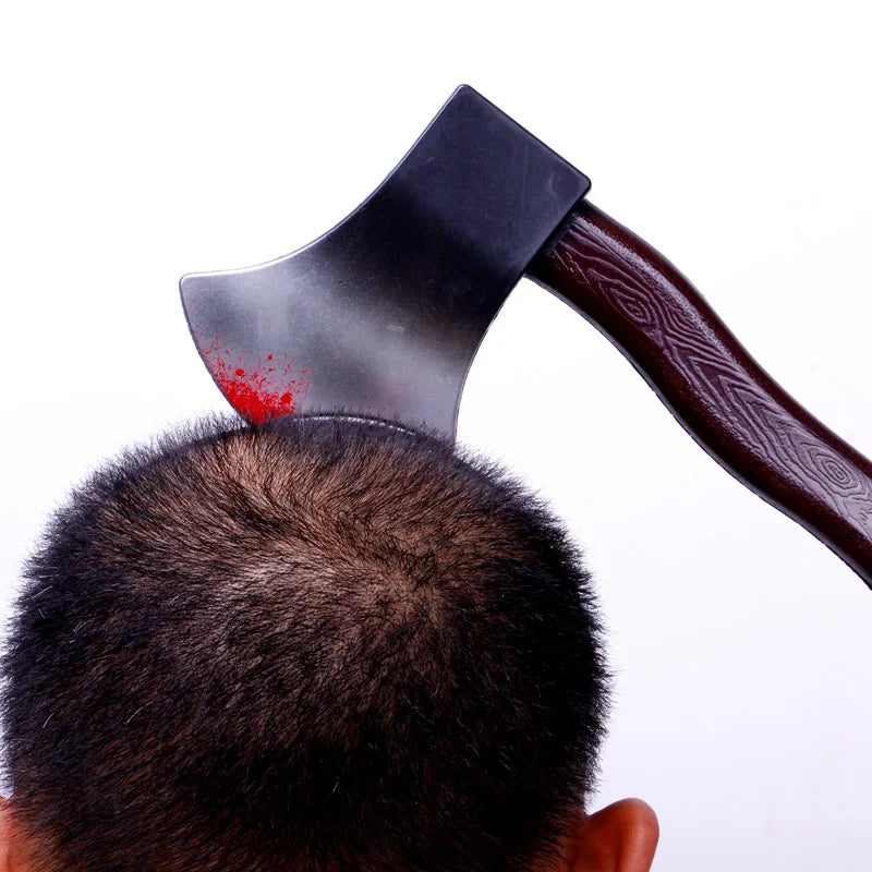 Halloween Bloody Prank Headband — 3D Fake Weapon Hair Accessory