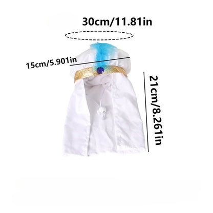 Cat head scarf costume hat for cats and small dogs