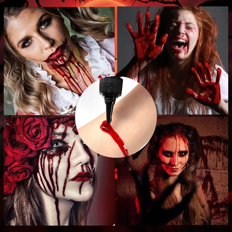 Realistic Fake Blood Gel — Halloween SFX Makeup for Wounds & Scars, 50ml