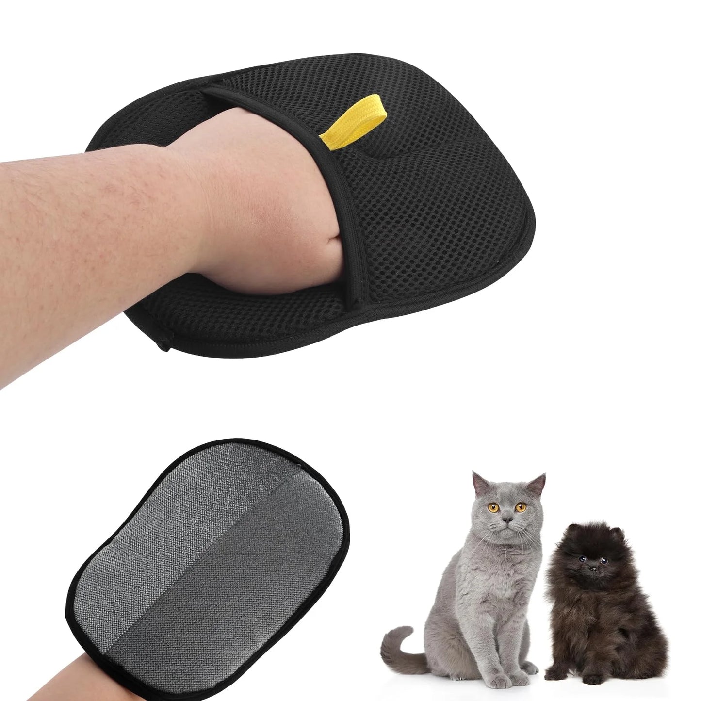 Reusable Pet Hair Remover Gloves – Double-Sided Fur Removal Tool for Furniture & Carpets