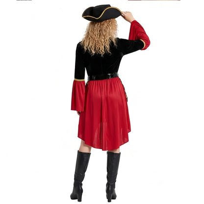 Caribbean Pirate Couples Costume Set - Men & Women Halloween Outfit