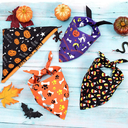 Halloween Pet Bandana Scarf – Triangle Scarf for Dogs & Cats