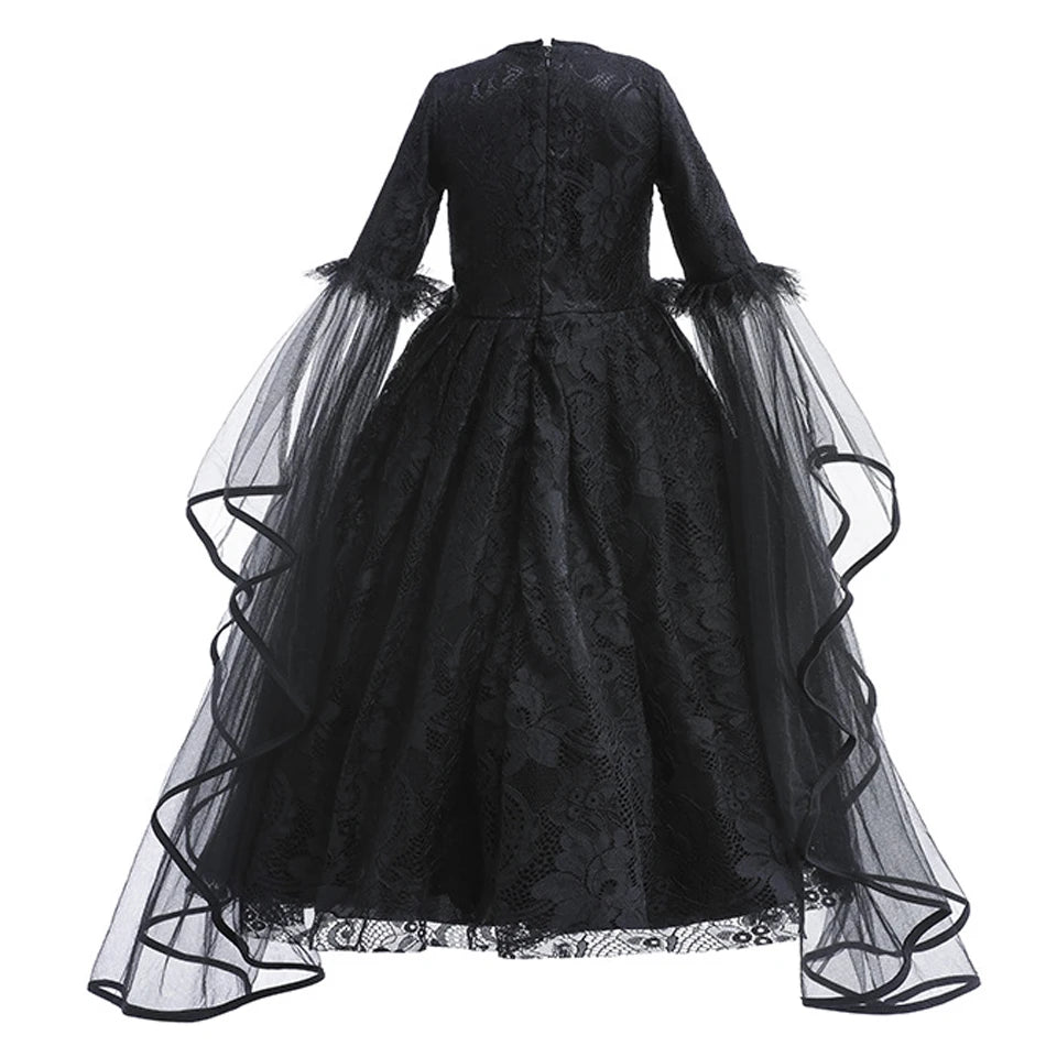 Evil Witch Costume for Girls – Black Tulle Fantasy Dress