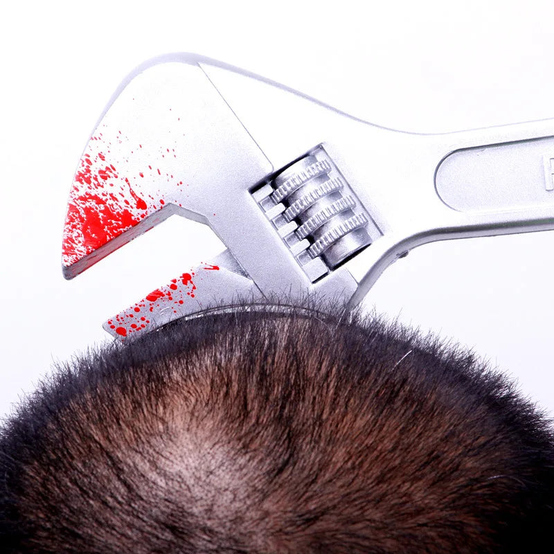 Halloween Bloody Prank Headband — 3D Fake Weapon Hair Accessory